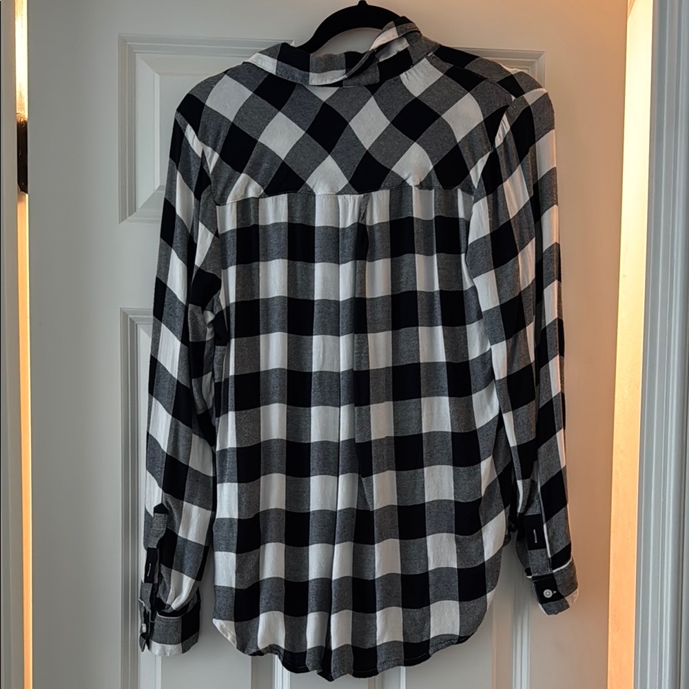 Black and White Checkered Women's Top - Picture 2 of 3
